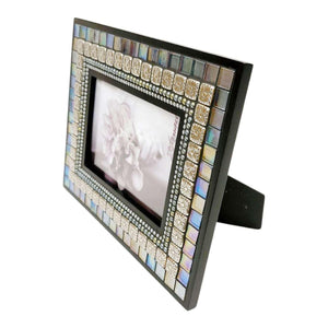 Mosaic Picture Frame - 5x7in (Moonlight Shimmer) by Zetamari Mosaic Artworks