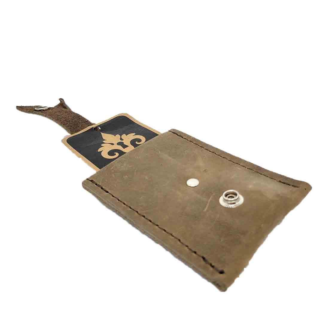 Wallet - Sand - Key Pop-Up Leather Wallet by Divina Denuevo