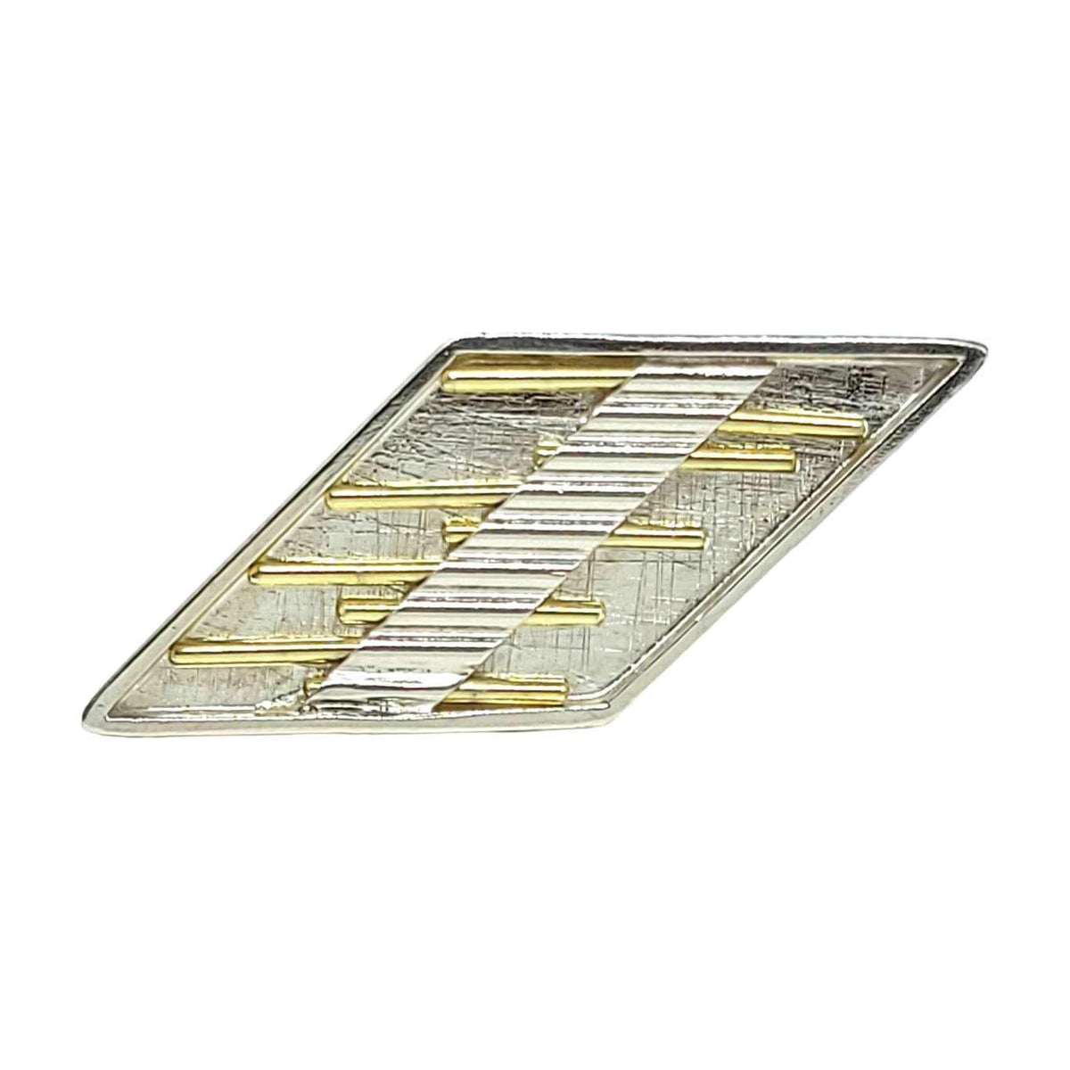 Cufflinks - Chevron in Bright Sterling Silver and 18k Yellow Gold by Dana C. Fear