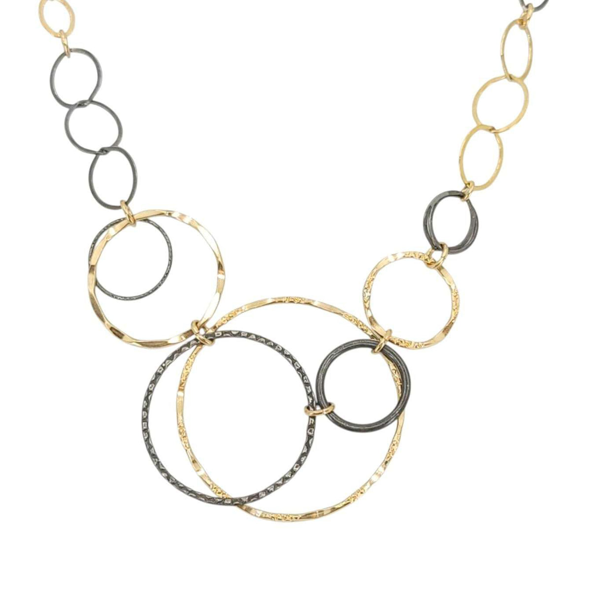 Necklace - Mixed Metal Circles by Calliope Jewelry