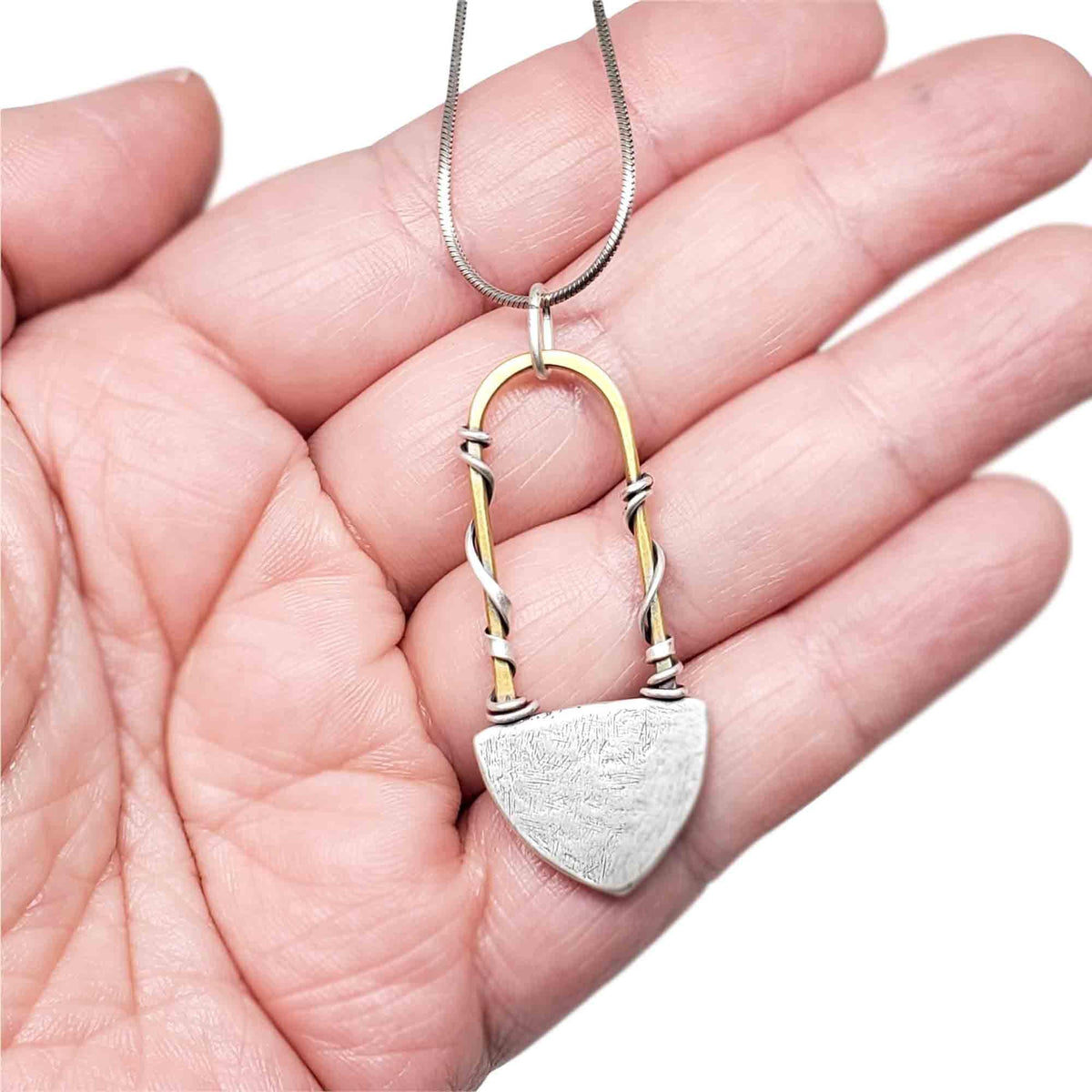 Necklace – Embedded Tectonic Pendant by Una Barrett