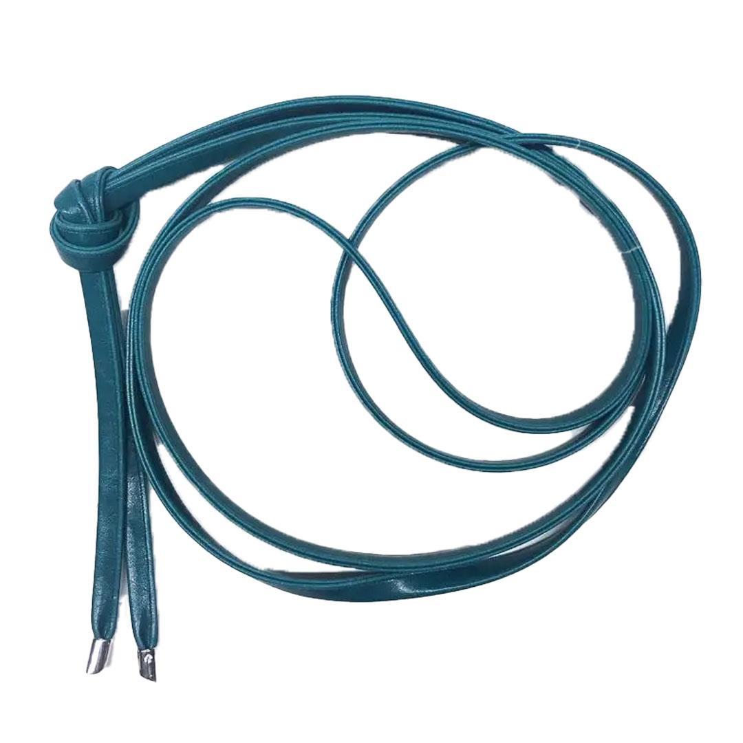 Belts - Skinny Wrap Belt Vegan Leather (Navy) by Crystalyn Kae