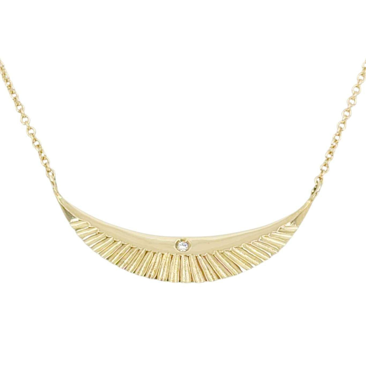 Necklace - Icarus (14k Yellow Gold, Diamond) by Corey Egan