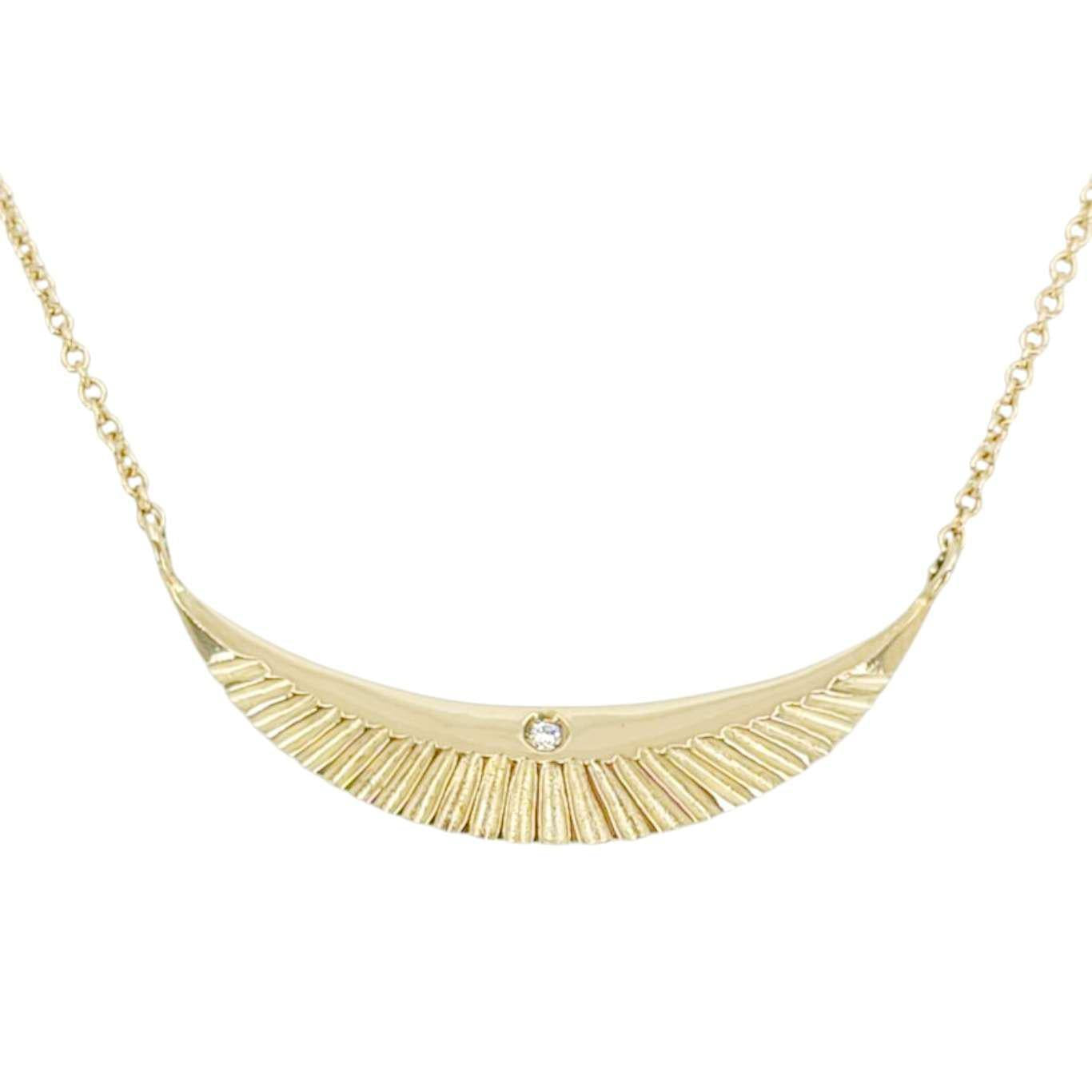 Necklace - Icarus (14k Yellow Gold, Diamond) by Corey Egan