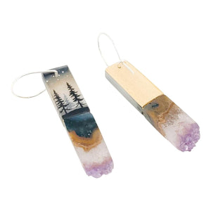 Earrings - Crystal Forest Drops by Fernworks