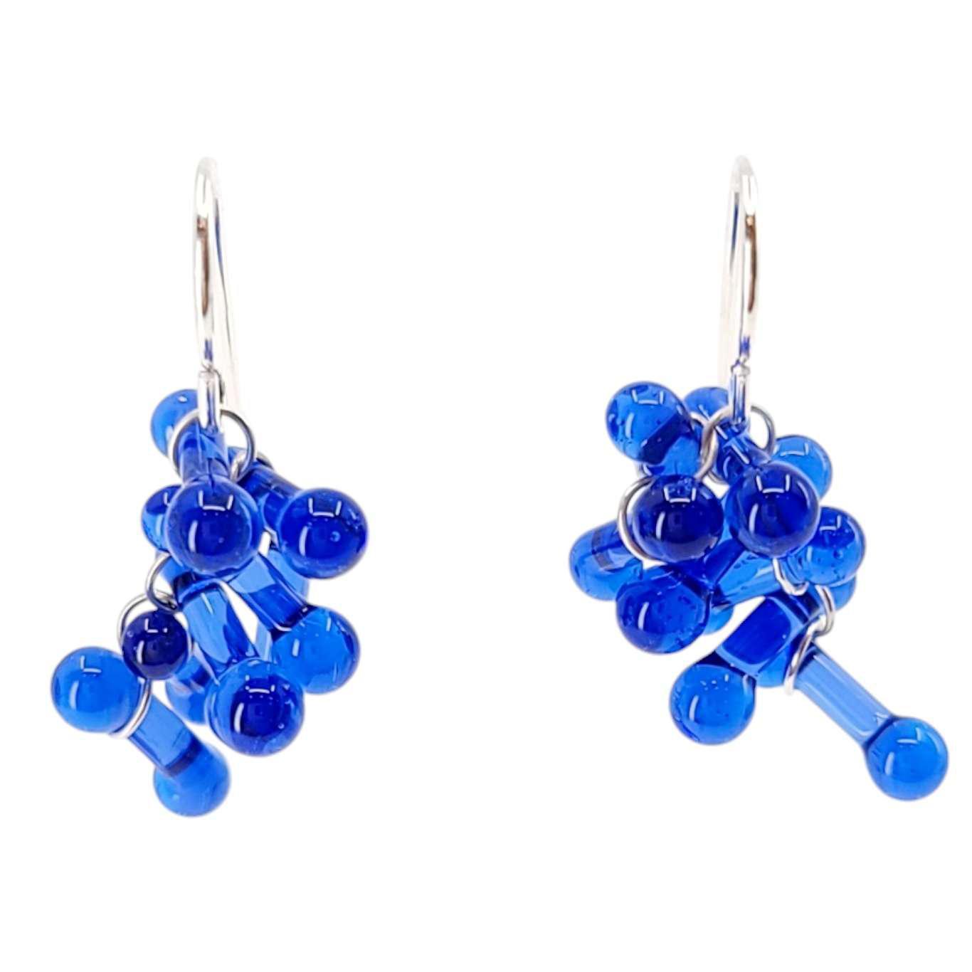 Earrings - Short Rosetti Clusters in Indigo by Krista Bermeo Studio