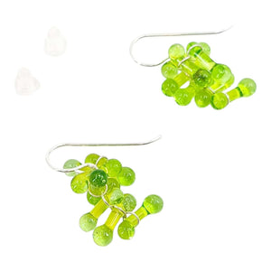 Earrings - Short Rosetti Clusters in Chartreuse by Krista Bermeo Studio