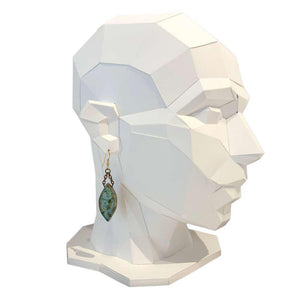 Earrings - Large Leaf Drops in Mystic by Dandy Jewelry
