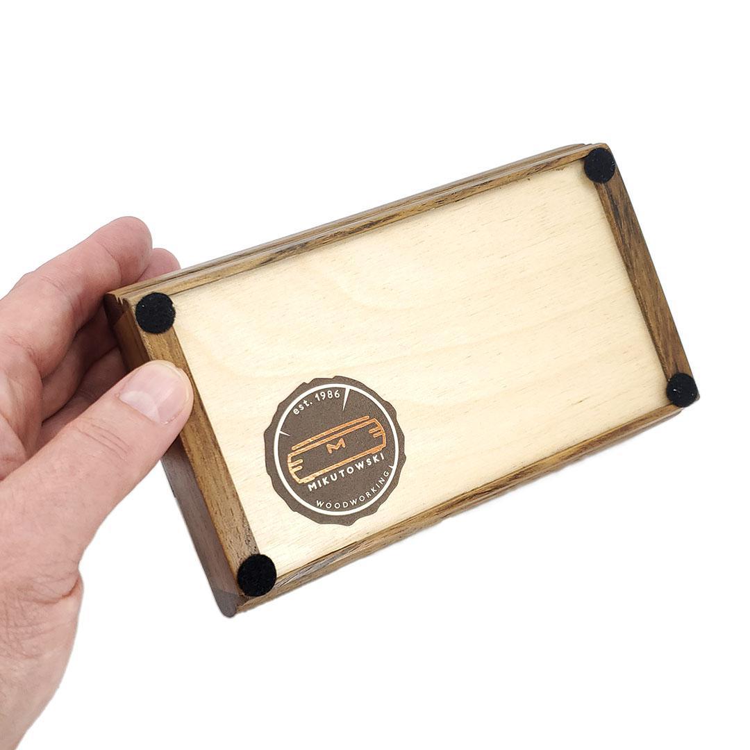 Jewelry Box - Small Treasure Box (Curly Maple, Shedua) by Mikutowski Woodworking
