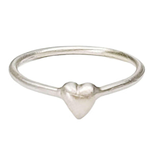 Ring - Tiny Puff Heart in Sterling Silver by Michelle Chang