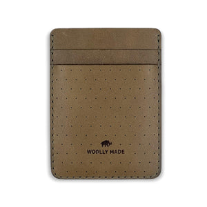 Wallet - Money Clip in Perforated Leather (Assorted Colors) by Woolly Made