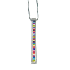 Necklace - Long Rectangle (Multicolor) by Michele A. Friedman