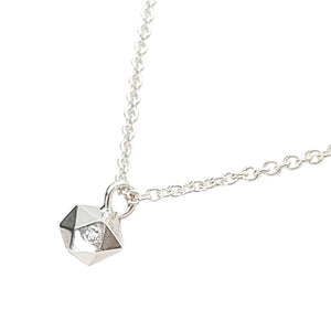 Necklace - Tiny Fragment in Sterling Silver and Diamond by Corey Egan