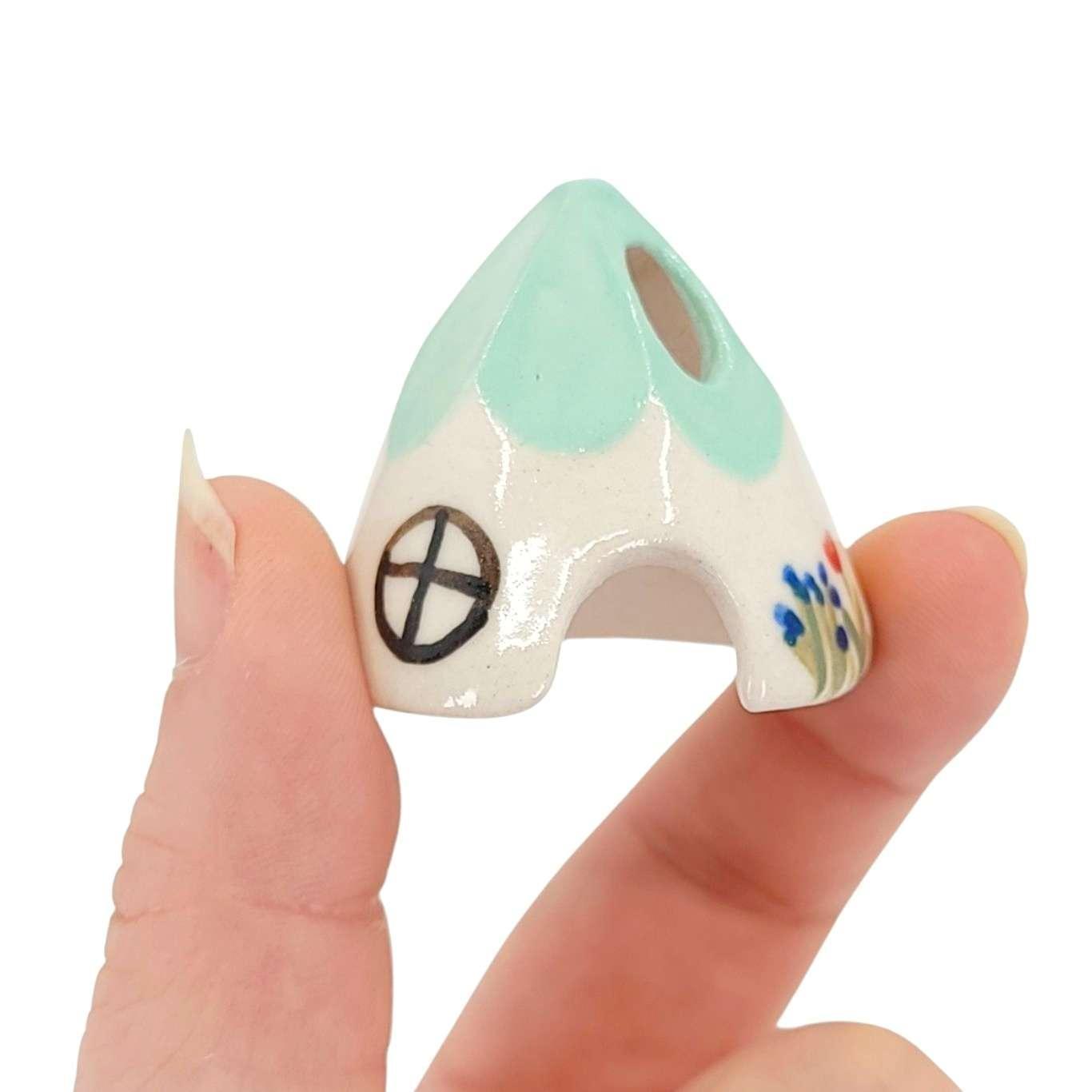 Figurine - Ceramic House (Turquoise) by Spalted Home