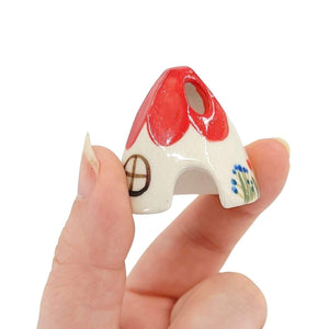 Figurine - Ceramic House (Red) by Spalted Home