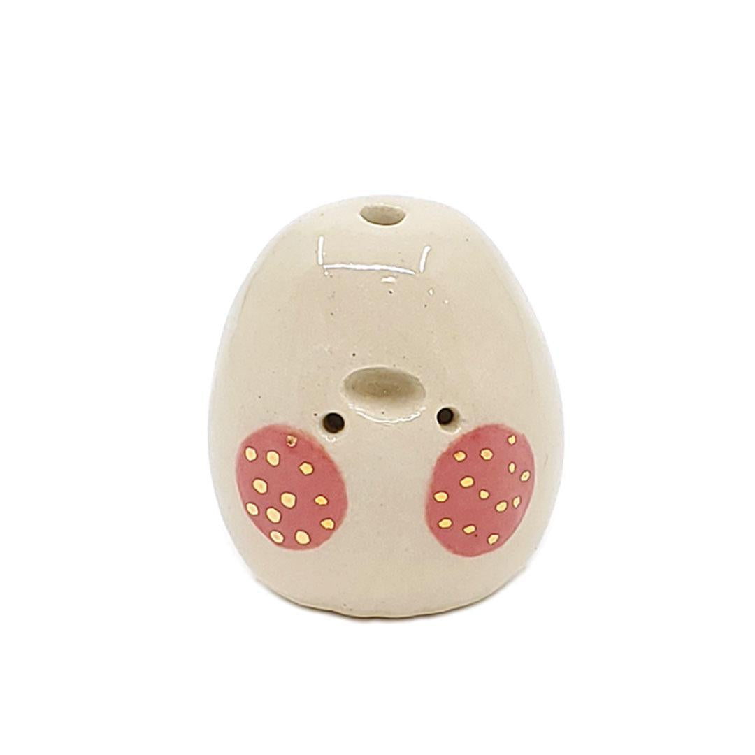 Figurine - Lucky Potato Bud Vase (Single Hole, Rose Cheeks) by The Pottery Parade