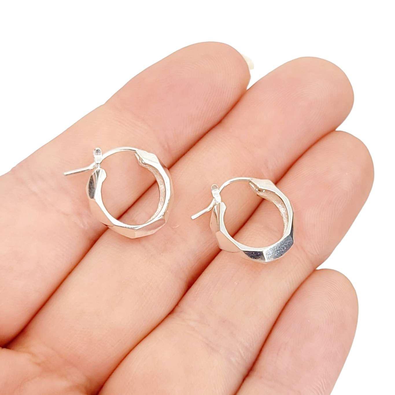 Earrings - Fragment Huggie Hoops (Sterling Silver) by Corey Egan