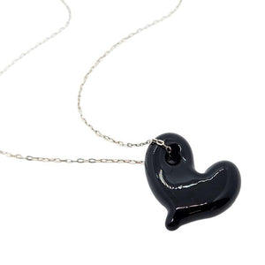 Necklace - Hole in My Heart in Black by Krista Bermeo Studio