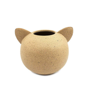 Kitty Cat Vase - Peaceful by Jennifer Fujimoto