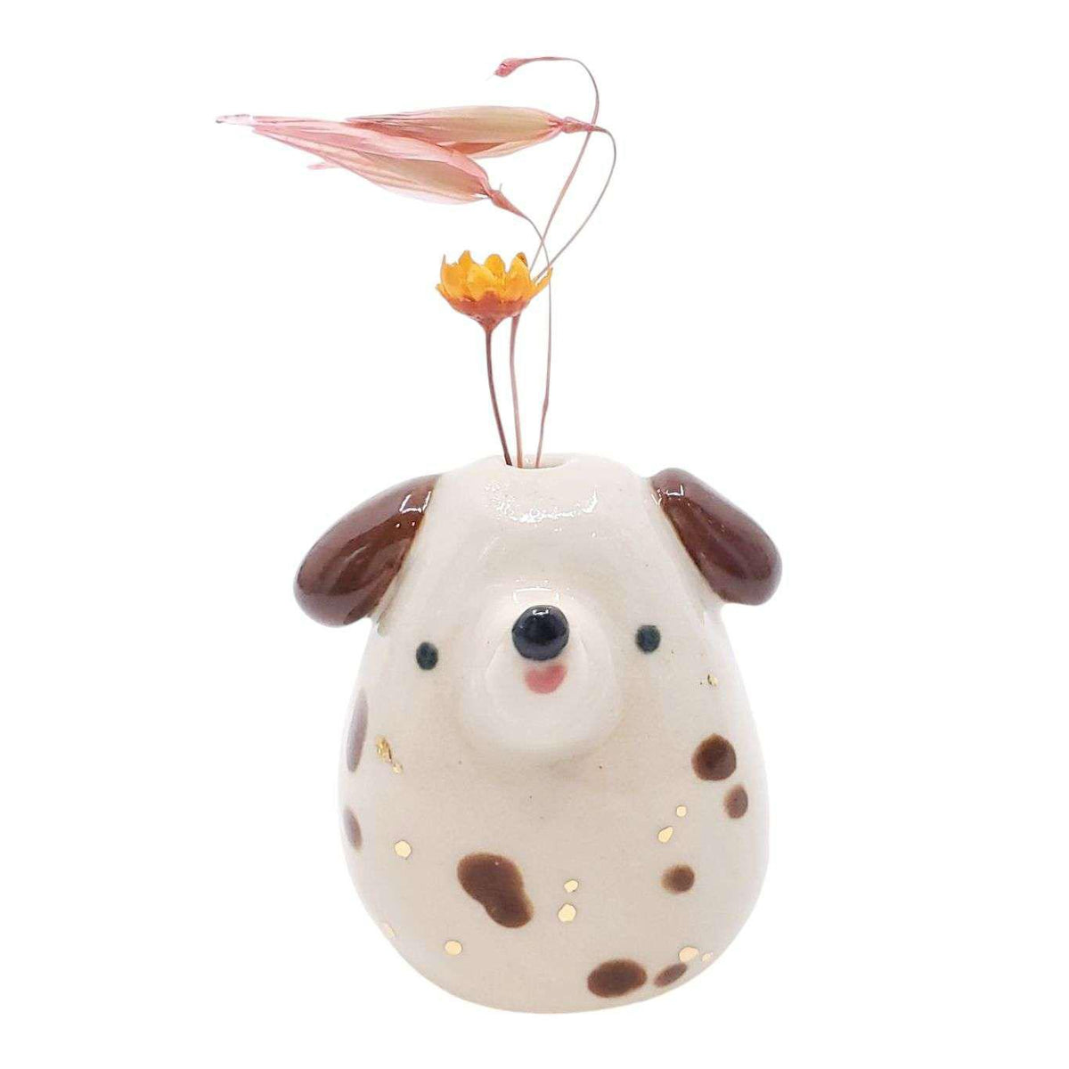 Figurine - Petite Pup Bud Vase (Assorted) by The Pottery Parade