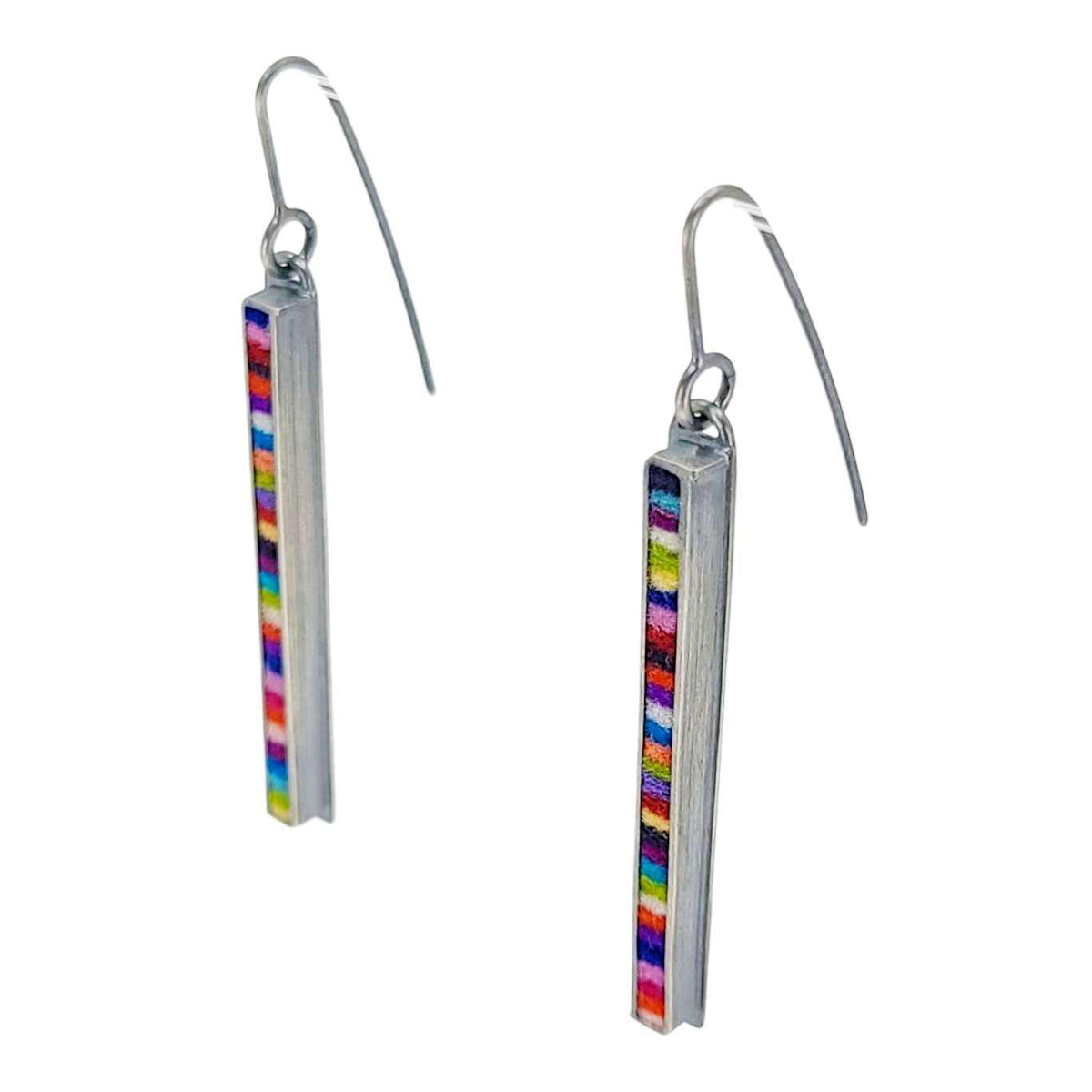 Earrings - Medium Rectangle Drops (Multicolor) by Michele A. Friedman