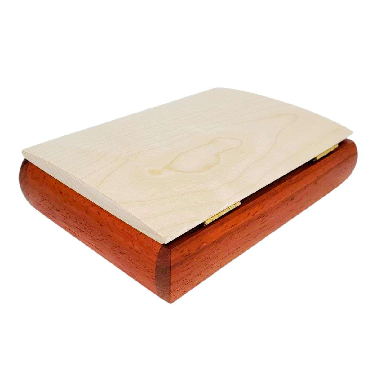 Jewelry Box - Small - Tranquility (Curly Maple, Padauk) by Mikutowski Woodworking
