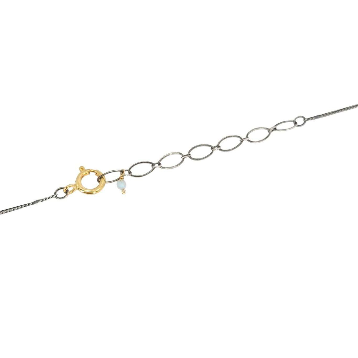 Necklace - Double Strand Gem Cluster (Larimar, Pearl) by Calliope Jewelry