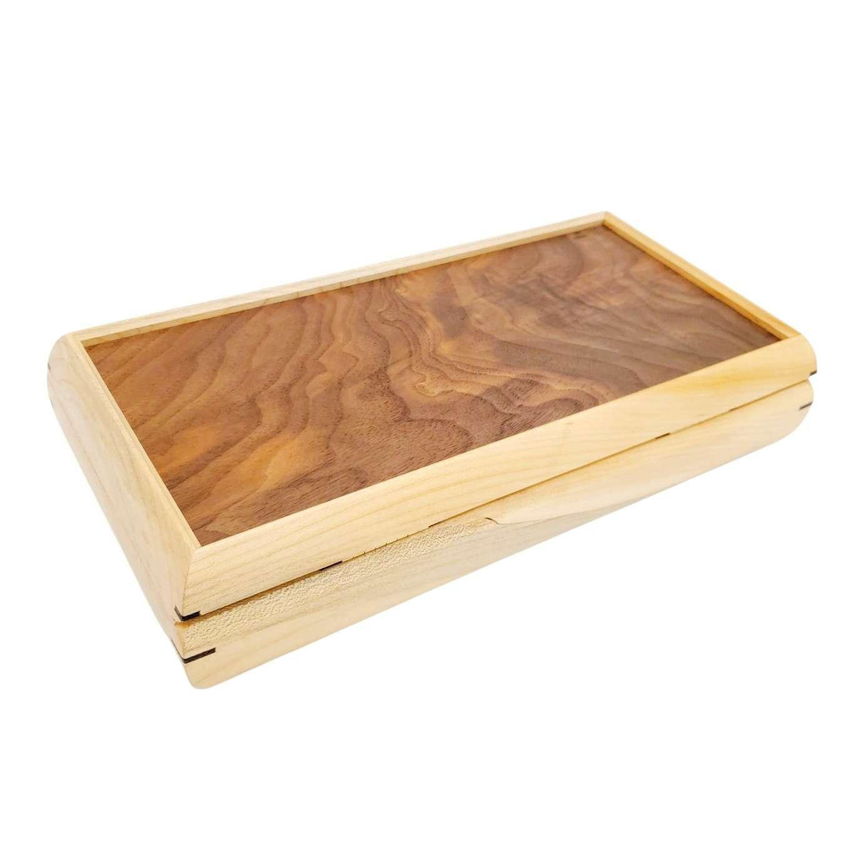 Jewelry Box - Large - Small Valet (Spalted Maple, Walnut, Wenge) by Mikutowski Woodworking
