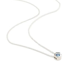 Necklace - Small Aurora in Blue Sapphire and Sterling Silver by Corey Egan