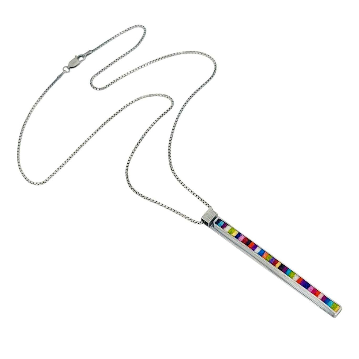 Necklace - Long Rectangle (Multicolor) by Michele A. Friedman