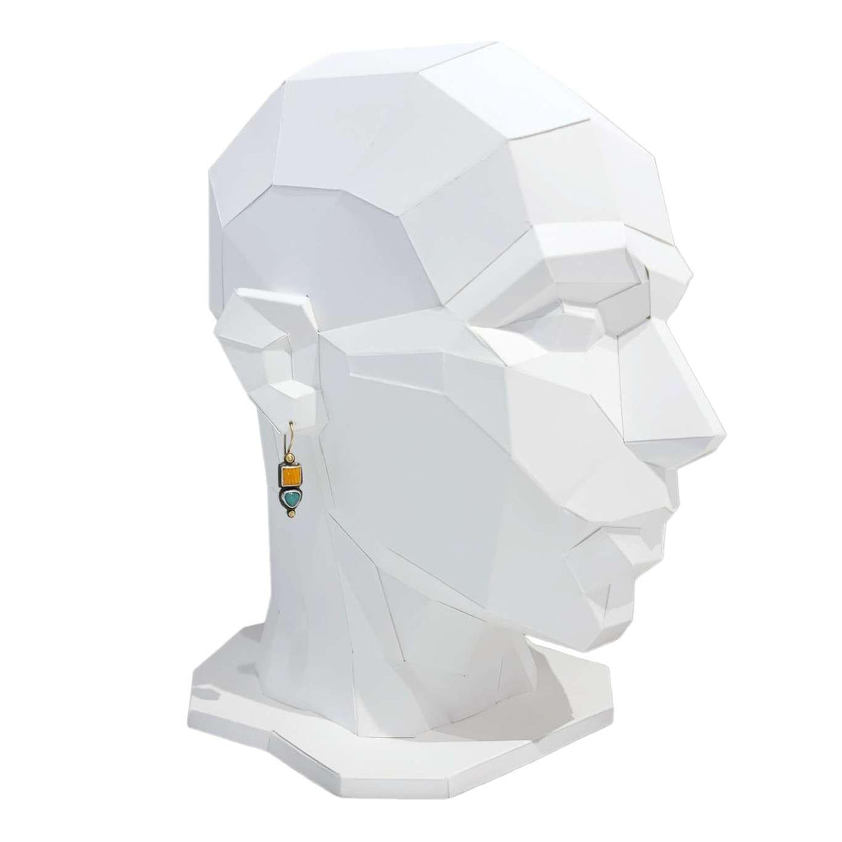 Earrings - Talking Stone in 14k Gold and Sterling with Spiny Oyster and Gem Silica by Allison Kallaway