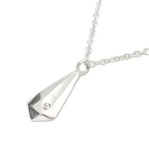 Necklace - Crystal Fragment Pendant in Sterling Silver and Diamond by Corey Egan