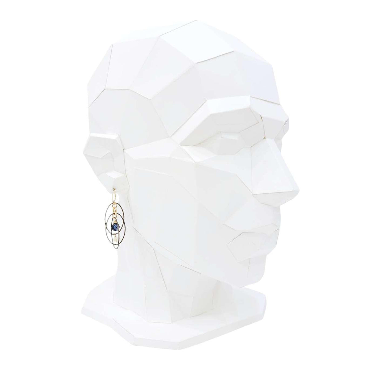 Earrings - Layered Oval Frame Dangles (Moss Kyanite, Opal) by Calliope Jewelry