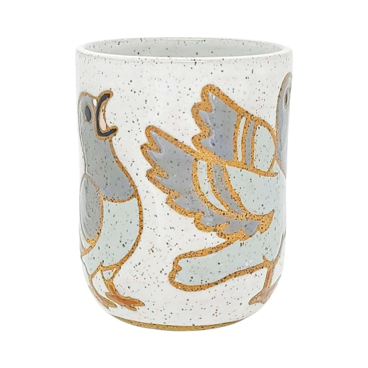 Cup - 8oz Tumbler (Pigeons) by Annie’s Potteries