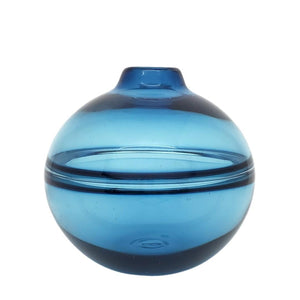 Bud Vase - Petite Round in Glacial Blue Glass by Dougherty Glassworks
