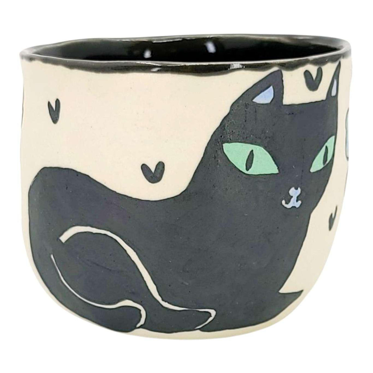 Tumbler - Kitty Flowers (Dark) by Erika Rier