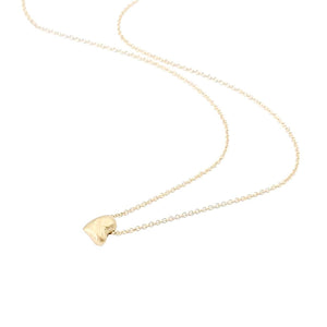 Necklace - Puffy Heart in 14k Yellow Gold and Diamond by Michelle Chang