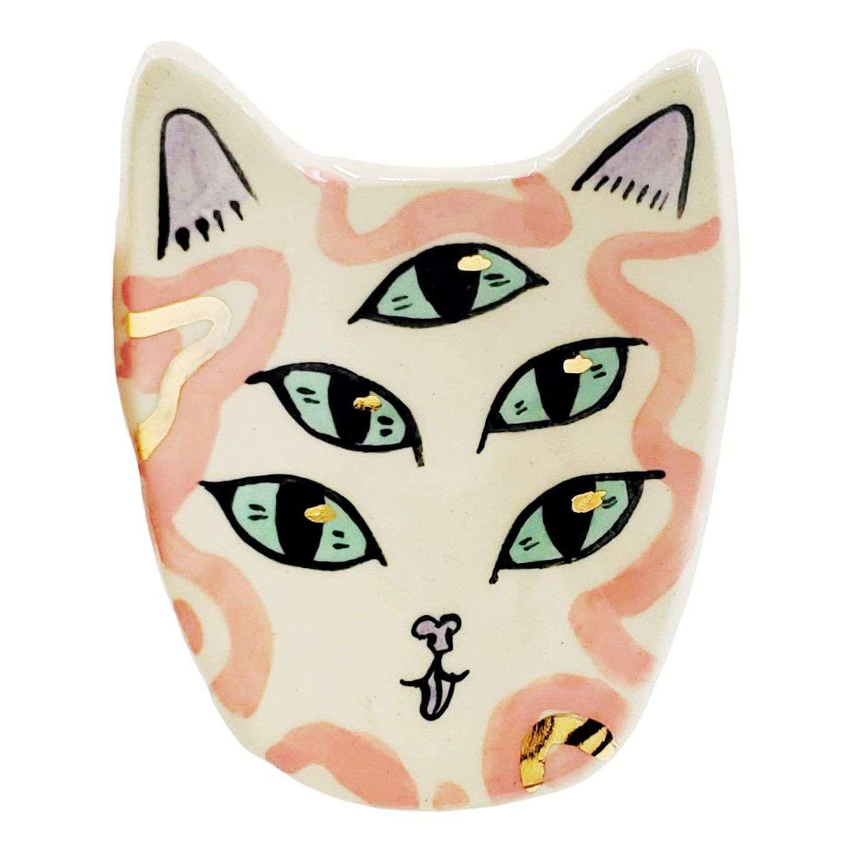 Ring Dish - Little Five Eyed Cat by Erika Rier