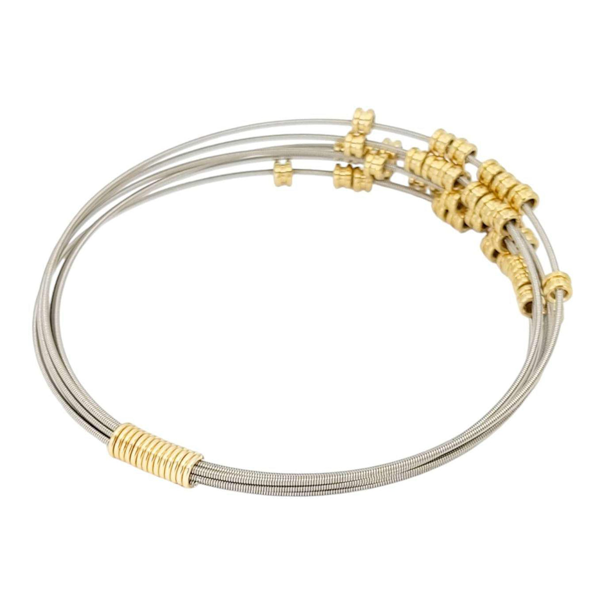 Bracelet - Fidget Bangle (Silver Brass) (M or L)by High Strung Studios