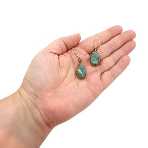 Earrings - Small Gem Drops in Earth by Dandy Jewelry
