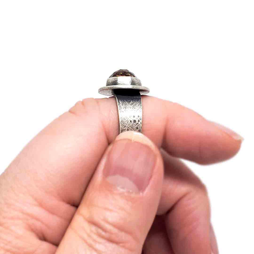 Ring - Size 8.25 - OOAK Citrine Ring in Sterling Silver by Allison Kallaway