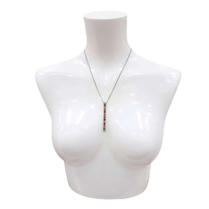 Necklace - Long Rectangle (Multicolor) by Michele A. Friedman