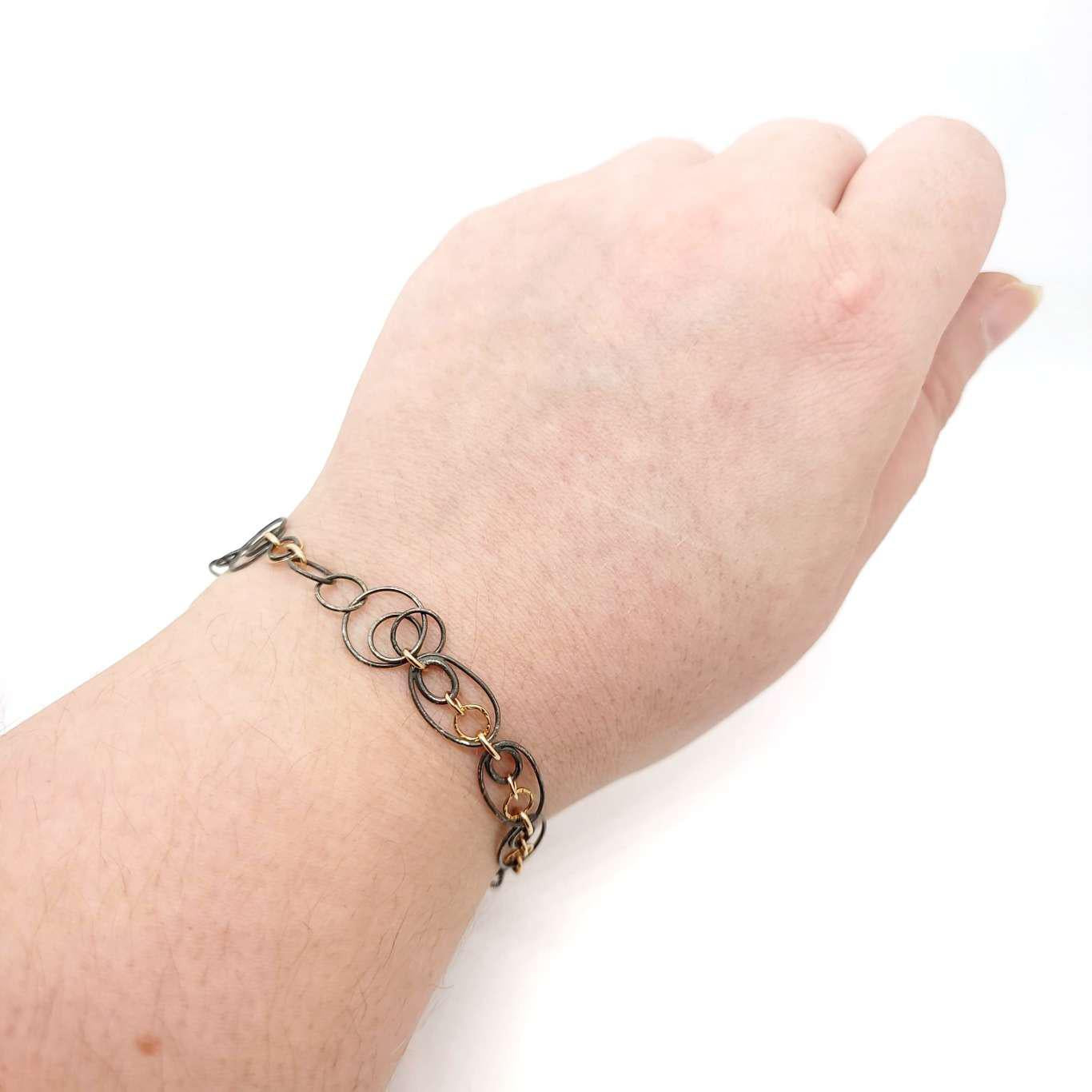 Bracelet - Intertwined Circles and Ovals by Calliope Jewelry
