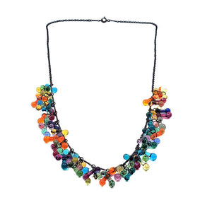 Necklace - Rossetti Cluster in Rainbow by Krista Bermeo Studio