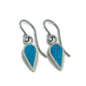 Earrings - Tiny Teardrops (Turquoise) by Michele A. Friedman