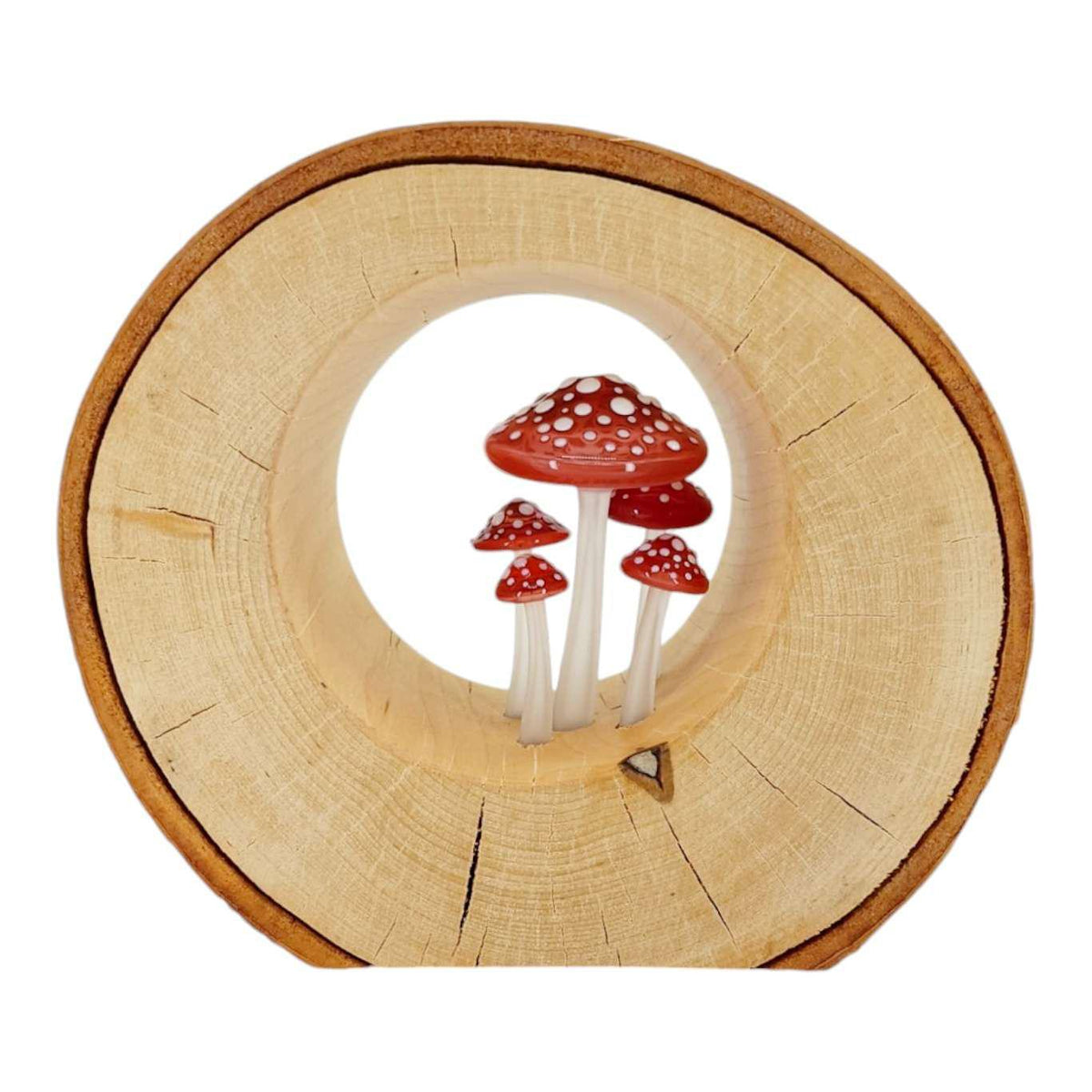 zLamp - Small Birch Circle (Red Mushrooms) by Sage Studios