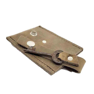 Wallet - Sand - Key Pop-Up Leather Wallet by Divina Denuevo