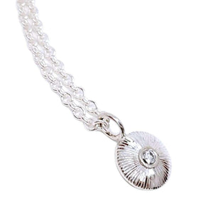 Necklace - Nimbus Single in Sterling Silver and Diamond by Corey Egan