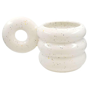 Mug - White Funfetti Medium Chubby Donut Mug by MUD WITCH