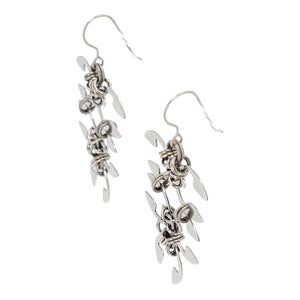 Earrings - Short Wisteria (Stainless Steel and Titanium) by Wraptillion